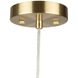 Vita 1 Light 8.6 inch Brass Down Pendant Ceiling Light