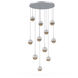 Cabochon LED Classic Silver with White Marble Pendant Chandelier Ceiling Light in Bronze, 2700K LED