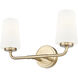 Montford 2 Light 16 inch Modern Gold Bath Vanity Light Wall Light