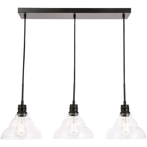 Clive 3 Light 35 inch Black Pendant Ceiling Light