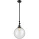 Franklin Restoration Beacon LED 12 inch Matte Black Mini Pendant Ceiling Light in Seedy, Franklin Restoration