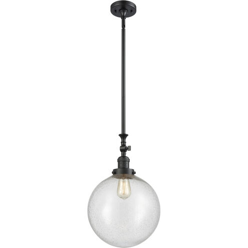 Franklin Restoration Beacon LED 12 inch Matte Black Mini Pendant Ceiling Light in Seedy, Franklin Restoration