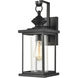 Minersville 1 Light 17 inch Matte Black Outdoor Wall Sconce