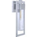 Perimeter Outdoor Wall Mount in Satin Aluminum, Large