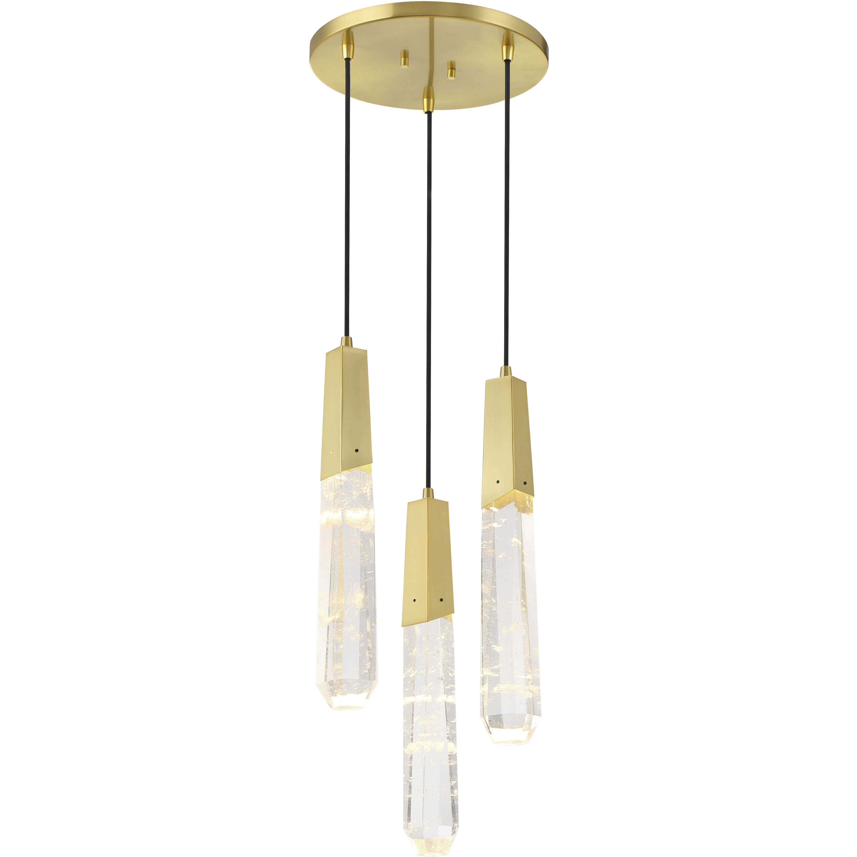 Drifting Droplets LED 11.63 inch Brushed Brass Pendant Ceiling Light
