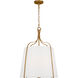 AH by Alexa Hampton Leander 3 Light Antique Gild Pendant Ceiling Light