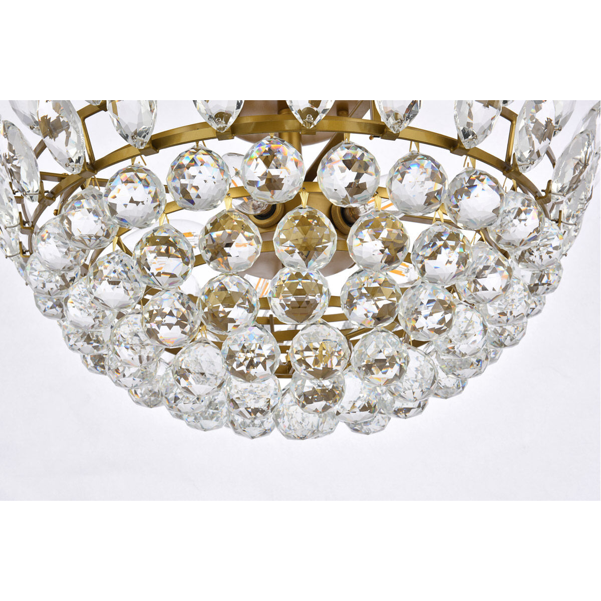 Emilia 5 Light 20 inch Brass Flush Mount Ceiling Light