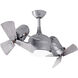 Atlas Dagny - LK 16 inch Brushed Nickel with Barn Wood Tone Blades Rotational Ceiling Fan