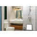 Bleeker Street 3 Light 25 inch Matte Black and Olde Brass Vanity Wall Light
