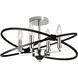 Paloma 4 Light 18 inch Polished Chrome with Matte Black Semi-Flush Mount Ceiling Light in Polished Chrome and Matte Black