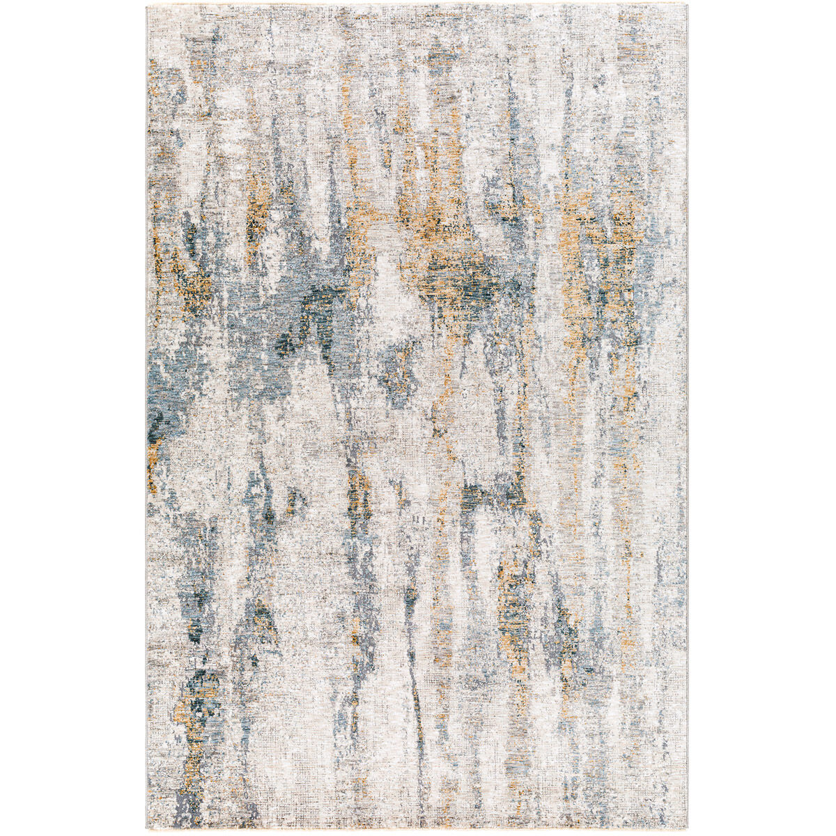 Ladoga 123 X 94 inch Light Beige/Cream/Denim Blue/Gray Rug, 8ft x 10ft