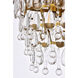 Nordic 3 Light 15 inch Brass Flush Mount Ceiling Light