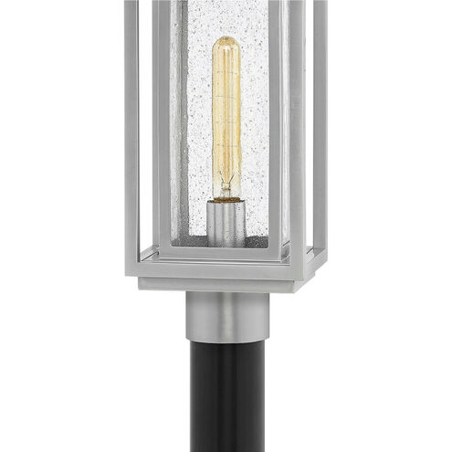 Coastal Elements Republic 1 Light 17 inch Satin Nickel Outdoor Post Mount Lantern in Non-LED, Estate Series