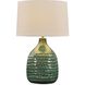Breya 26 inch 150 watt Green Glaze and Antique Brass Table Lamp Portable Light