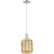 Downtown Urban Preston 1 Light 6.75 inch Brushed Satin Nickel Mini Pendant Ceiling Light in Mercury