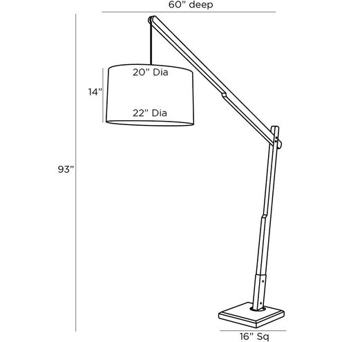 Sarsa 93 inch 150.00 watt Ebony Floor Lamp Portable Light