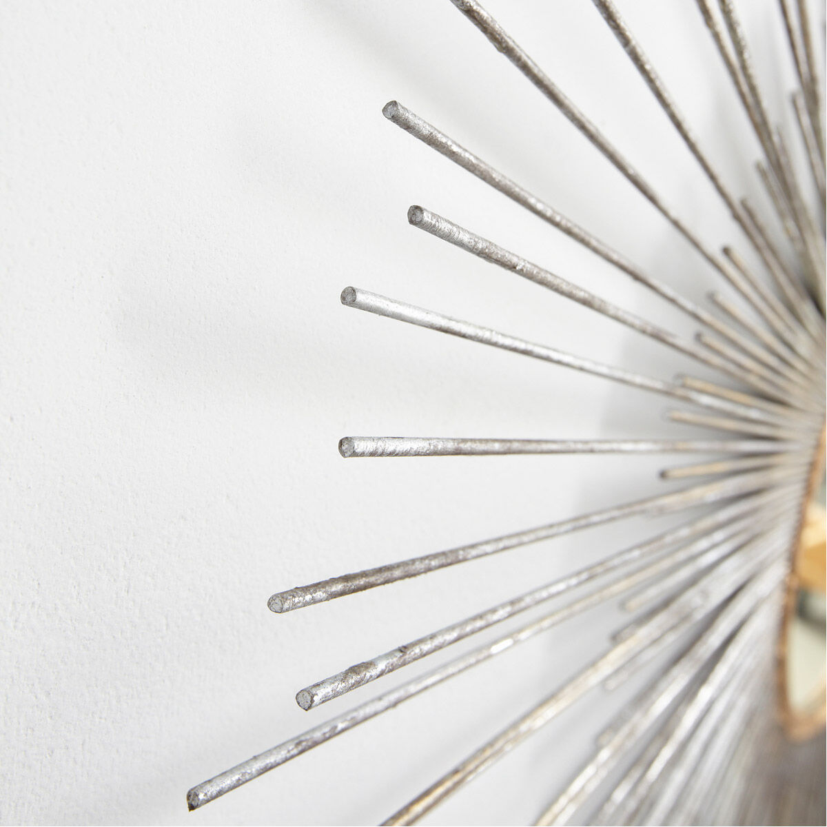 Pixley 18 inch Antiqued Silver Leaf Wall Mirror, Small