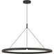 Peter Bristol Cloak LED 48.6 inch Nightshade Black Chandelier Ceiling Light