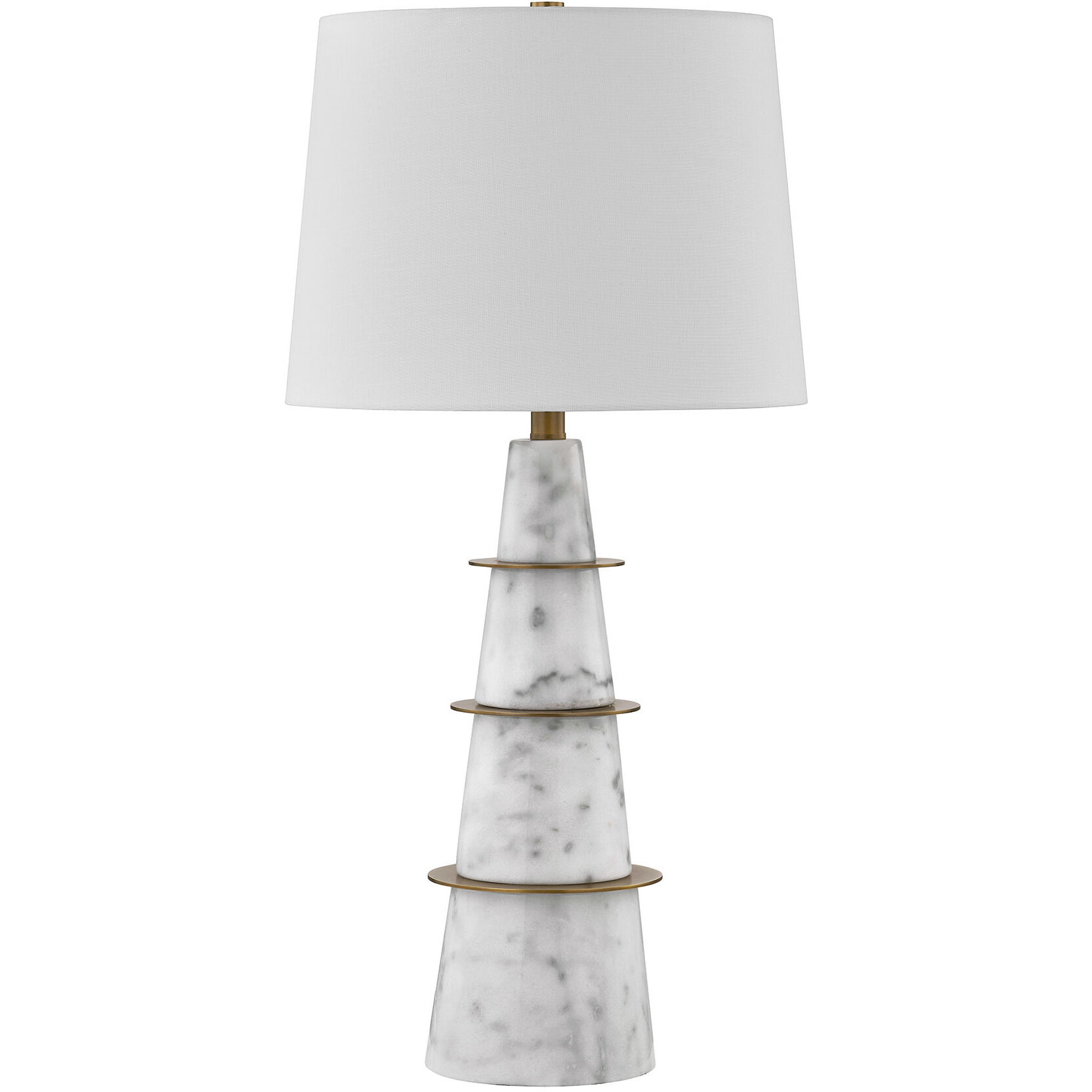 Duffield 30 inch 100.00 watt White Table Lamp Portable Light, Coco & Dash