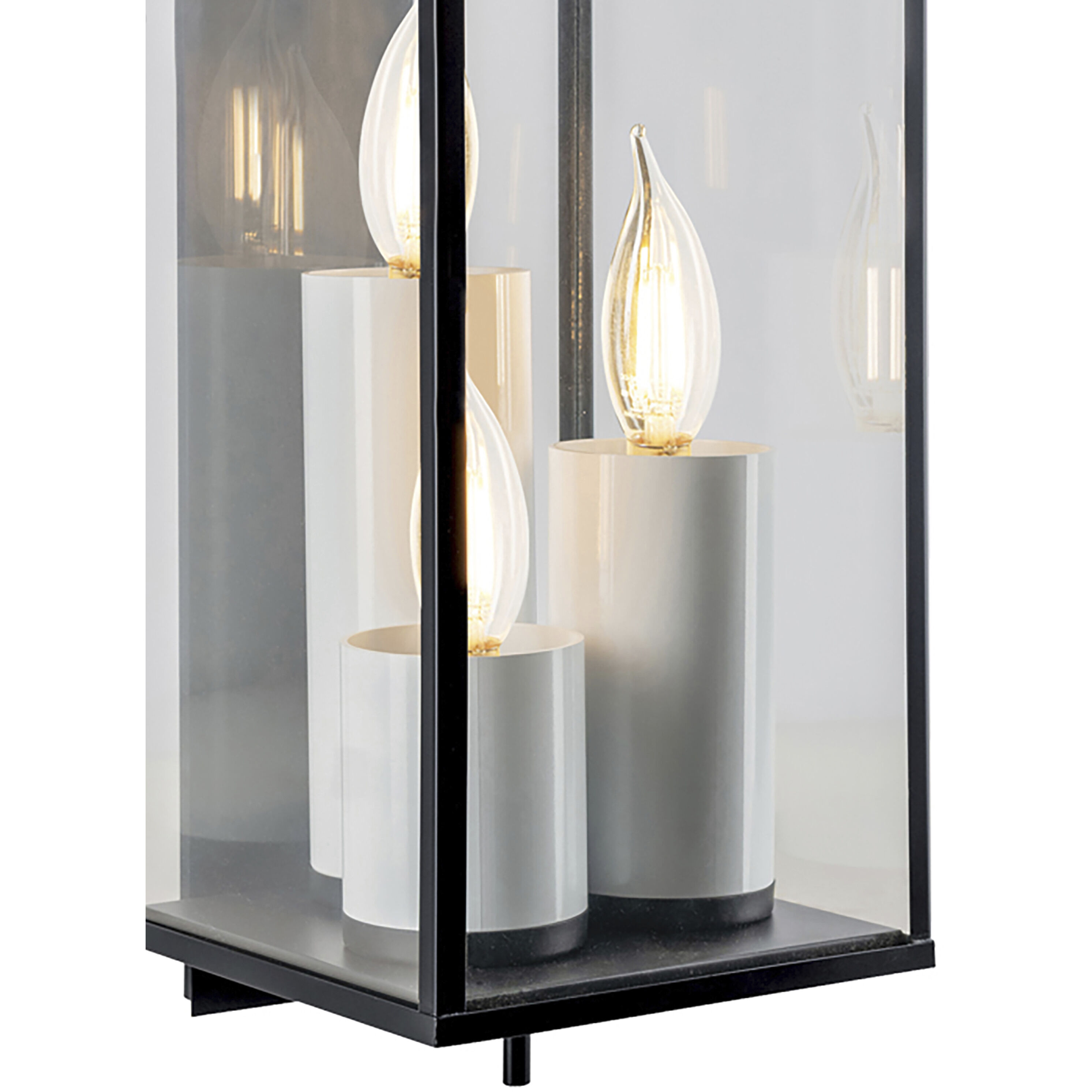 Back Bay 3 Light 24.5 inch Matte Black Outdoor Wall Sconce