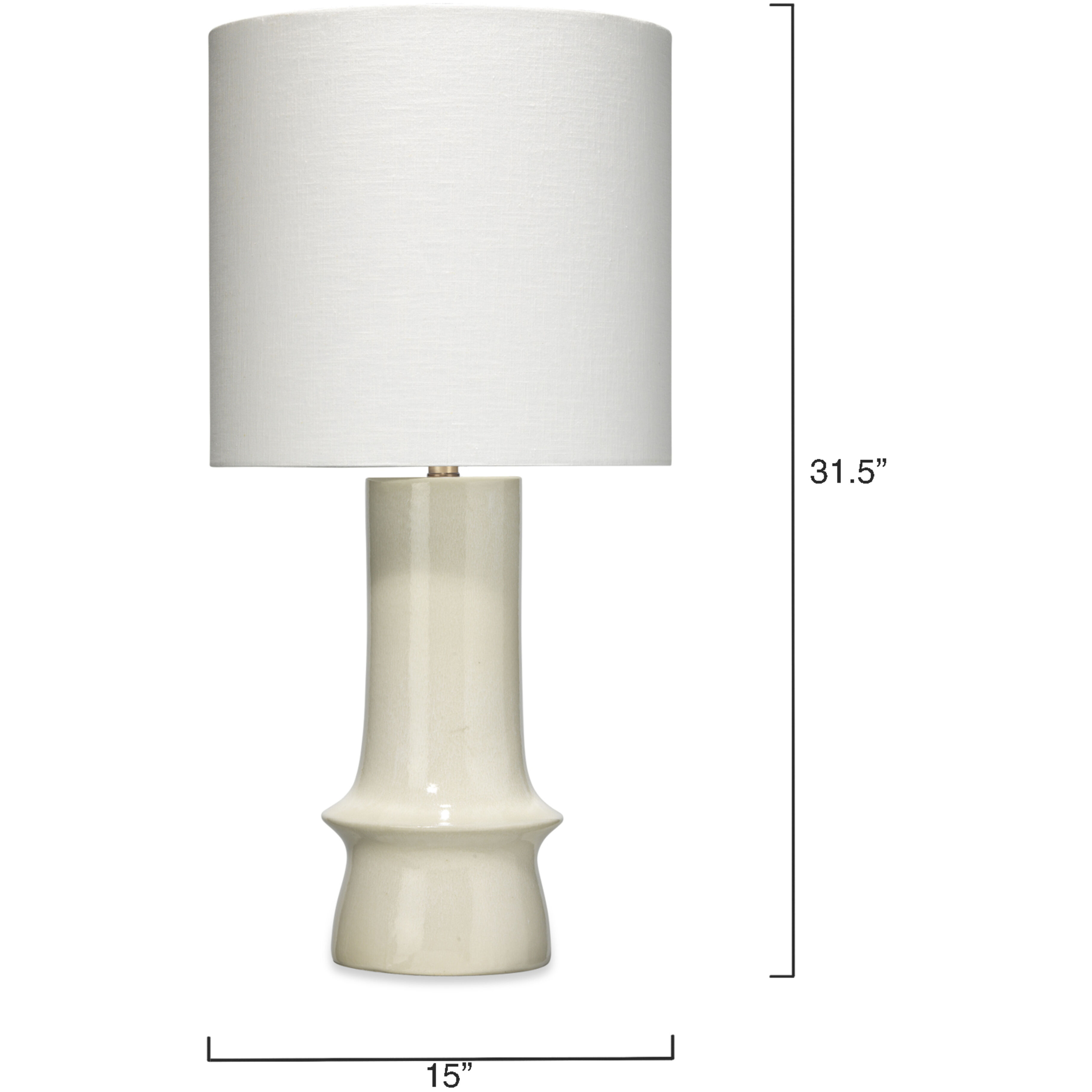 Crest 31.5 inch 150.00 watt Eggshell Ceramic Table Lamp Portable Light