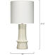 Crest 31.5 inch 150.00 watt Eggshell Ceramic Table Lamp Portable Light