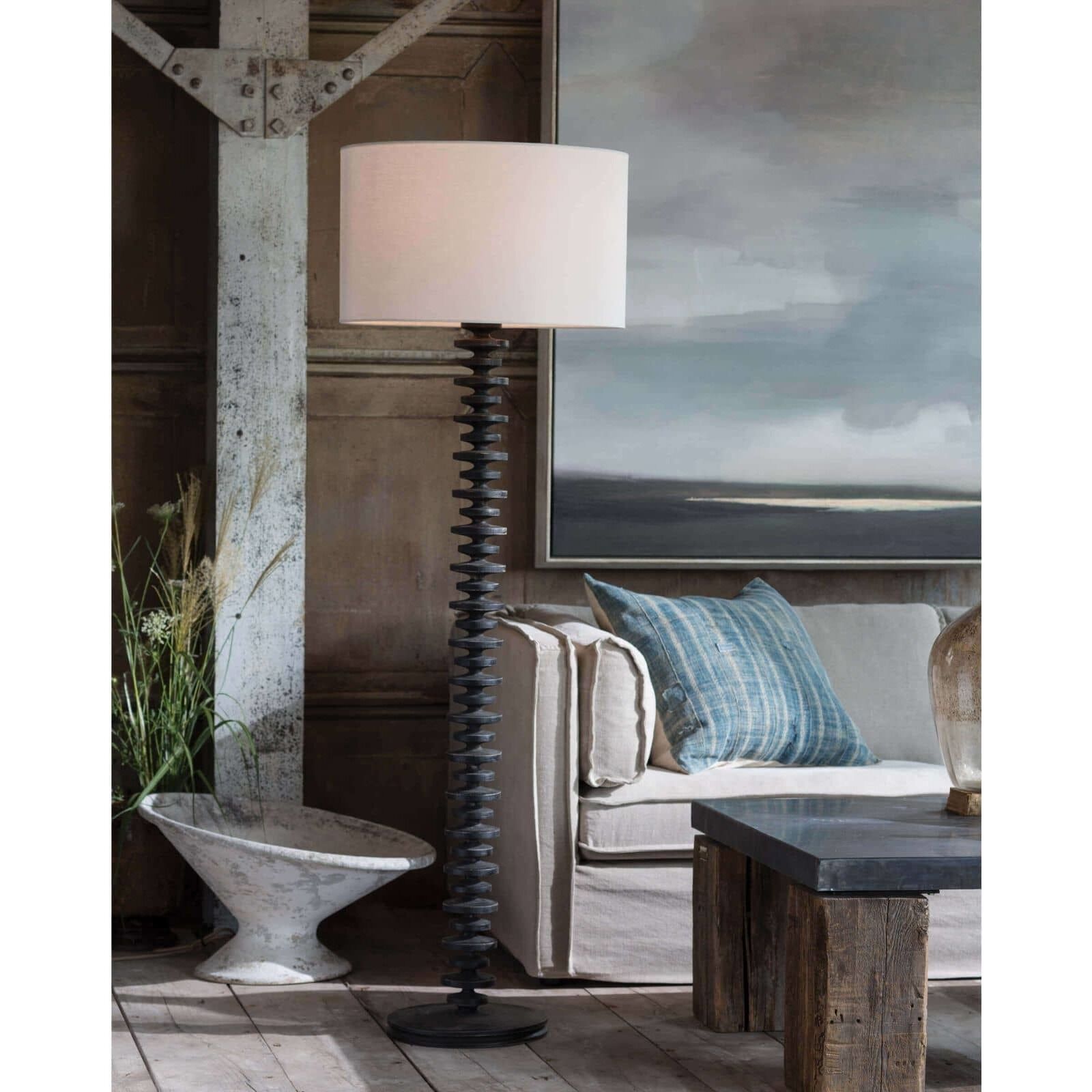 Regina Andrew Fishbone Floor Lamp Ebony