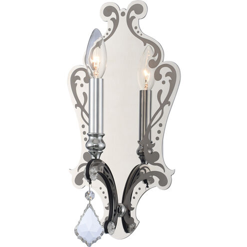 Argento 1 Light 8 inch Matte Black with Polished Stainless Steel Wall Sconce Wall Light