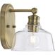 Singleton 1 Light 7.62 inch Vintage Brass Bath Vanity Wall Light