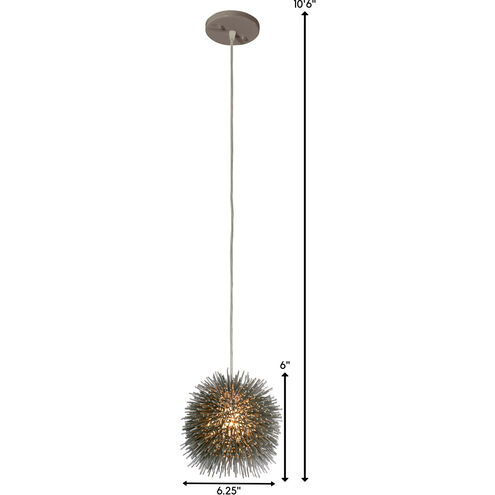 Urchin 1 Light 6.25 inch Painted Chrome Mini Pendant Ceiling Light