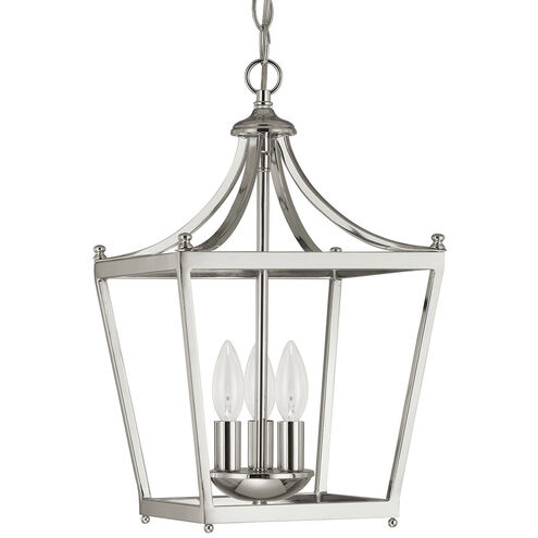 Peckham 3 Light 10 inch Polished Nickel Foyer Pendant Ceiling Light