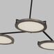 Clodagh Shuffle LED 26.9 inch Nightshade Black Chandelier Ceiling Light