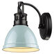 Duncan 1 Light 8 inch Matte Black Bath Vanity Wall Light in Seafoam