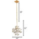 Cubic 1 Light 11.5 inch Calypso Gold Pendant Ceiling Light