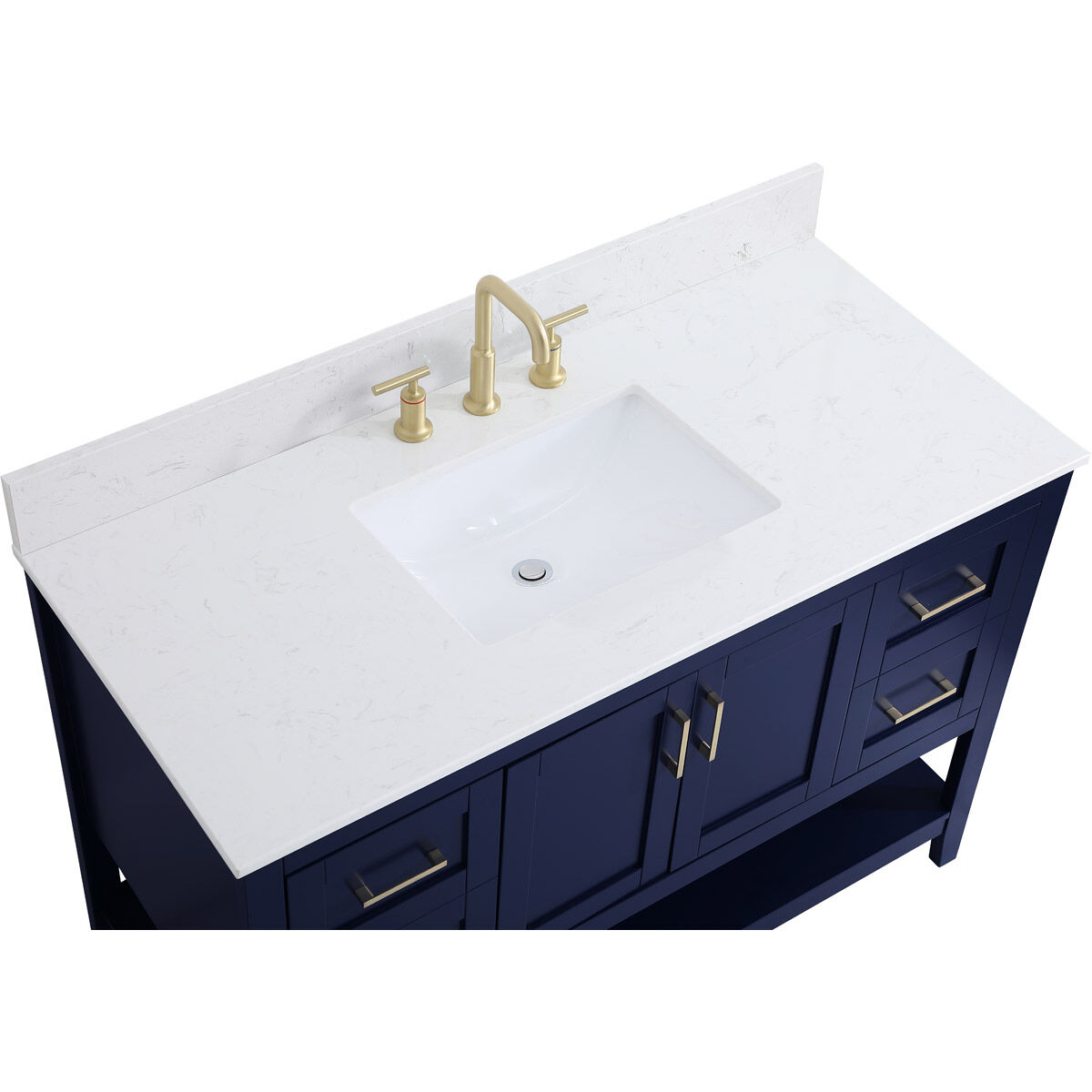 Aubrey 48 X 22 X 34 inch Blue Vanity Sink Set