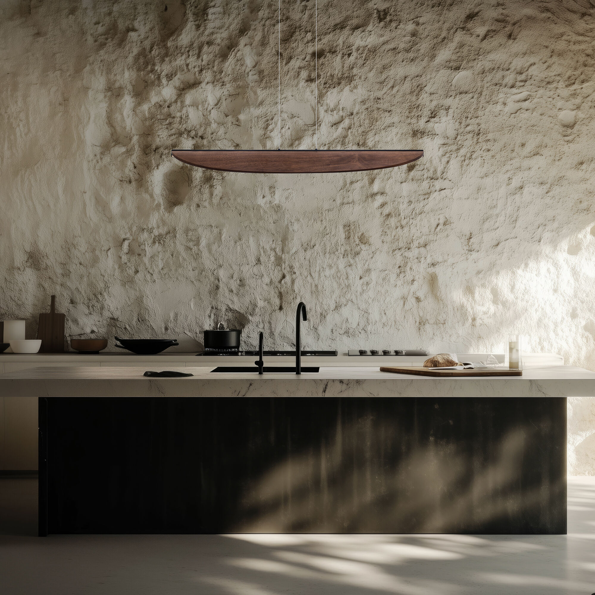 Kiefer LED 6 inch Black and Dark Walnut Indoor Hanging Lighting Ceiling Light