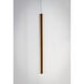 Flute LED 1 inch Rose Gold Mini Pendant Ceiling Light