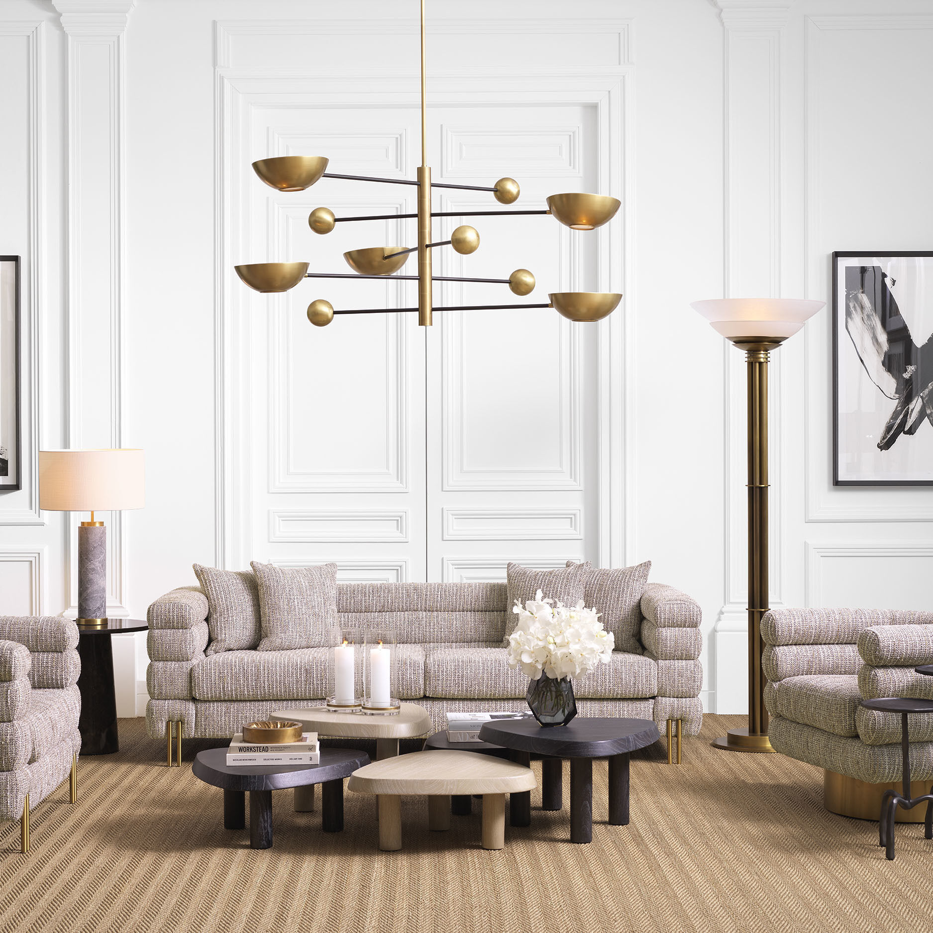 Figaro 76.77 inch 40 watt Antique Brass Floor Lamp Portable Light