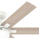 Georgetown 52 inch Fresh White with Light Oak and Fresh White Blades Ceiling Fan