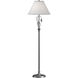 Forged Leaves and Vase 56 inch 150 watt Vintage Platinum Floor Lamp Portable Light in Natural Anna