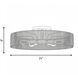 Ashe 5 Light 24 inch Warm Brass and Rope Semi-Flush Ceiling Light