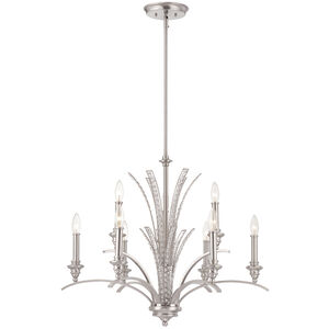 Grand Plazza 9 Light 28 inch Satin Platinum Chandelier Ceiling Light