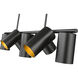 Lumina 7 Light 42 inch Matte Black Linear Chandelier Ceiling Light