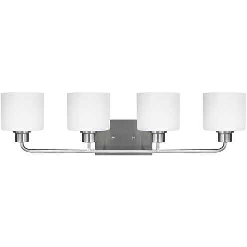 Canfield 4 Light 31.88 inch Brushed Nickel Wall Bath Fixture Wall Light