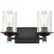 Manhattan LED 14.5 inch Matte Black Bath Vanity Light Wall Light