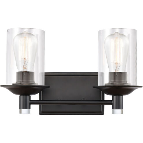 Manhattan LED 14.5 inch Matte Black Bath Vanity Light Wall Light
