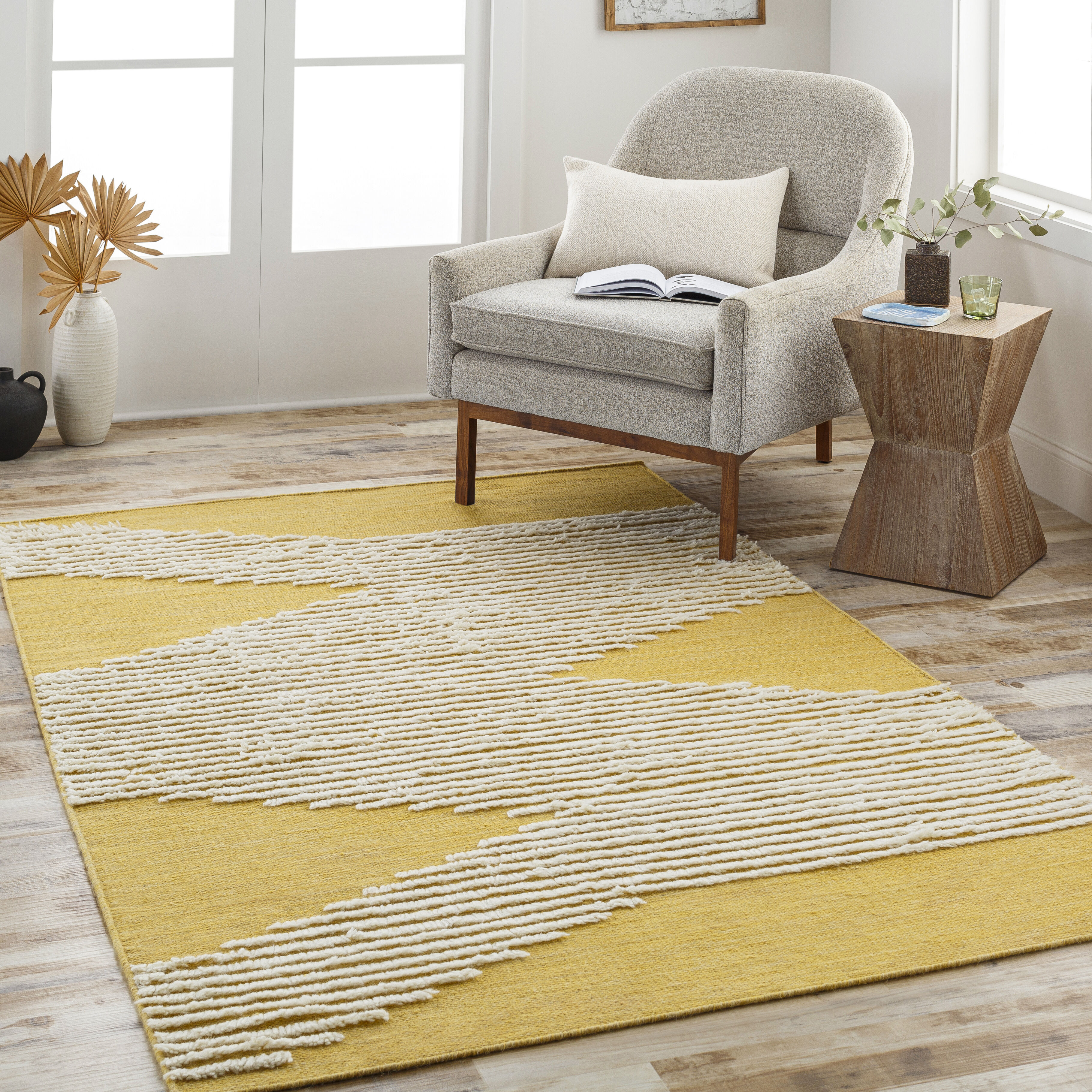 Apache 108 X 72 inch Saffron Rug in 6 X 9, Rectangle