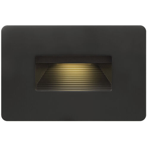 Luna 12v 3.80 watt Satin Black Landscape Step Light, Horizontal