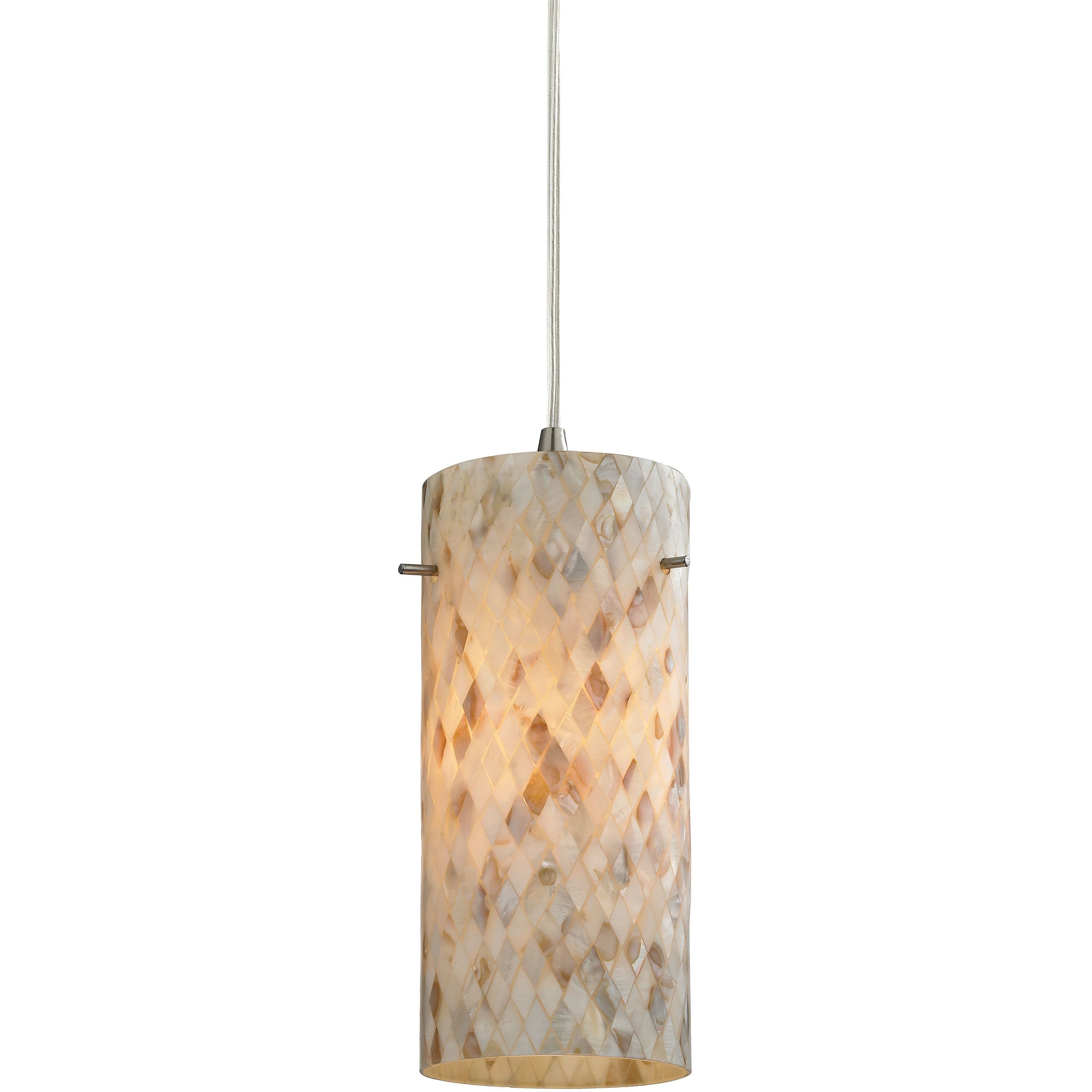 Capri 1 Light 5 inch Satin Nickel Pendant Ceiling Light