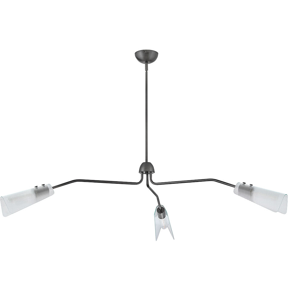 Altman 3 Light 60 inch Gunmetal Chandelier Ceiling Light